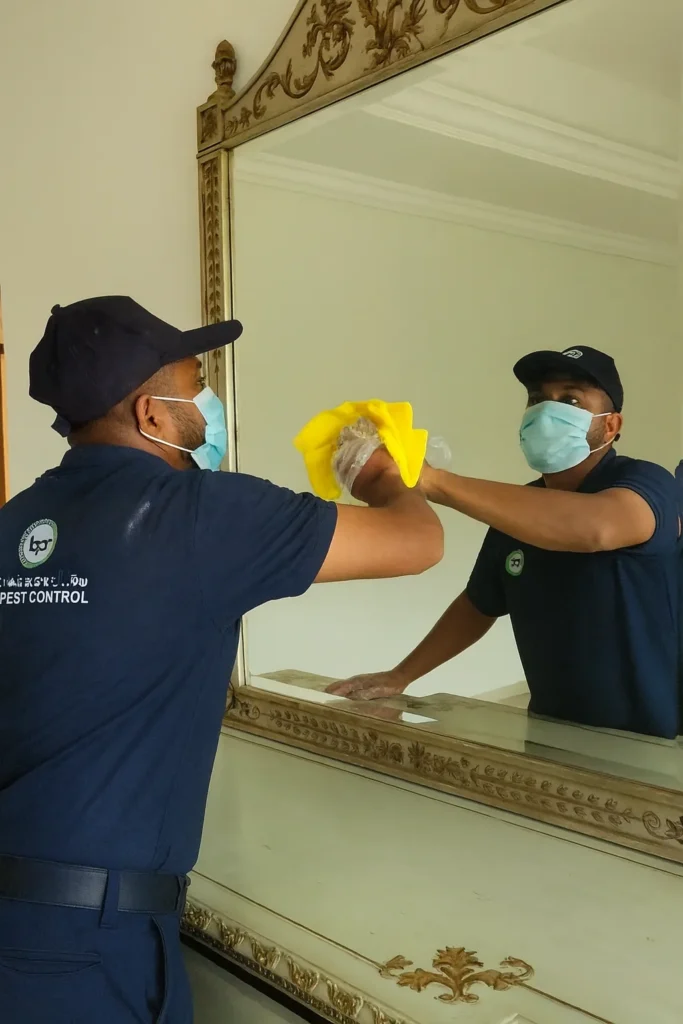 mirror cleanig brooq pest cotrol cleaning services